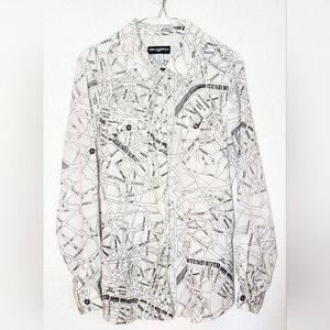 Karl Lagerfeld Paris Road Map Design Women's Shirt.   Size M